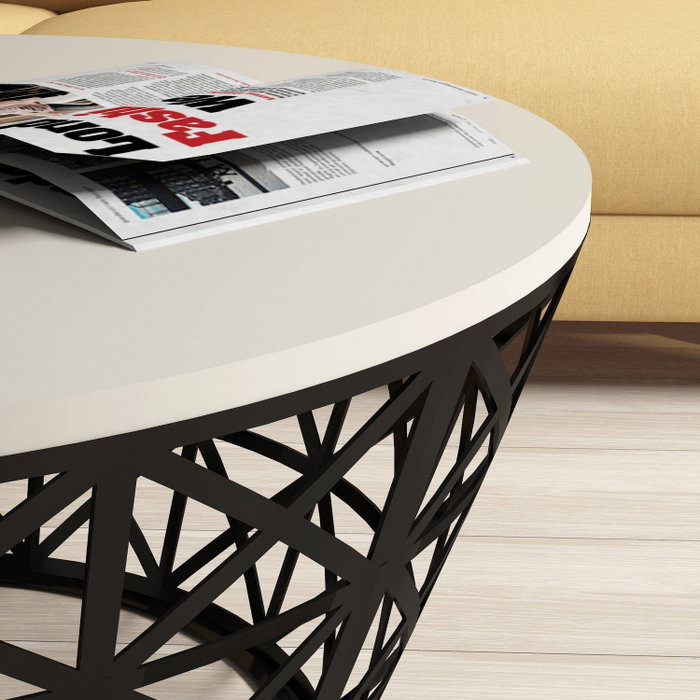 Hanah Home Stil Metal Ferforje - Crema y Negro